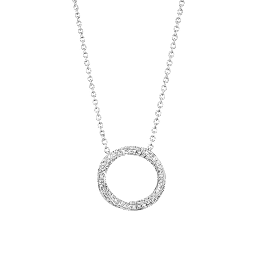 Diamond circle clearance necklaces